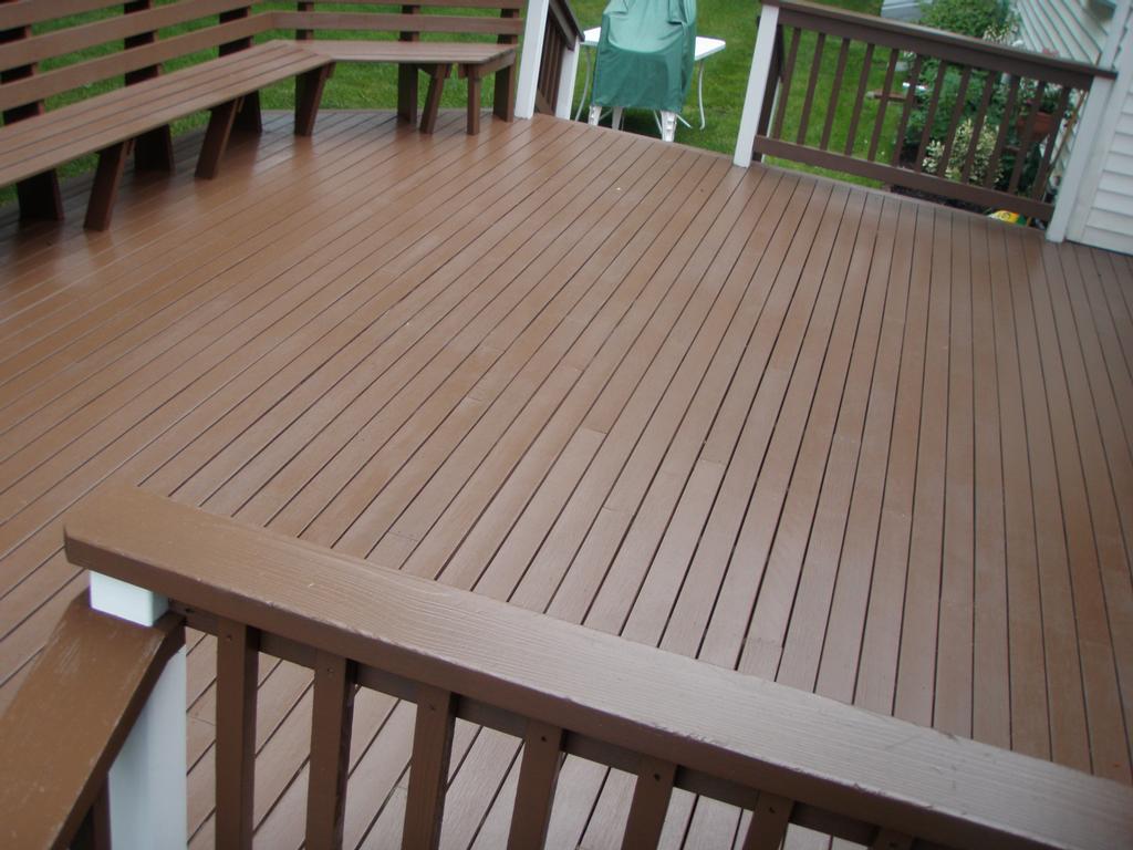 deck with a chestnut sikkens oil stain closeup from reading